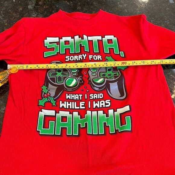 Fifthsun Red Santa Gaming Long Sleeve Tee Shirt - Picture 4 of 5